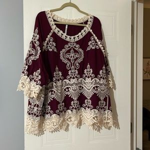 Lace detail tunic